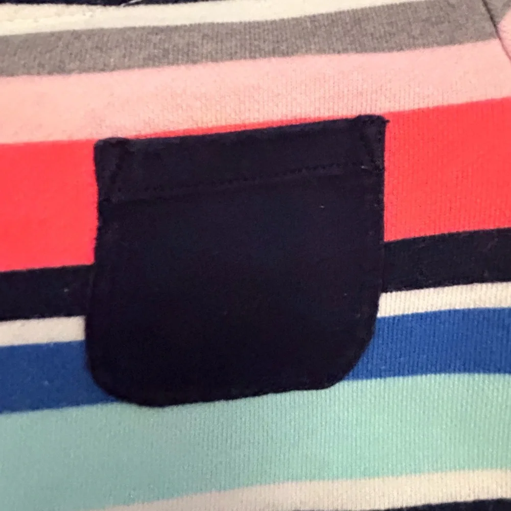 Gymboree striped sweatshirt A line dress. Vibrant pinks and blues. Size 5 Nice!